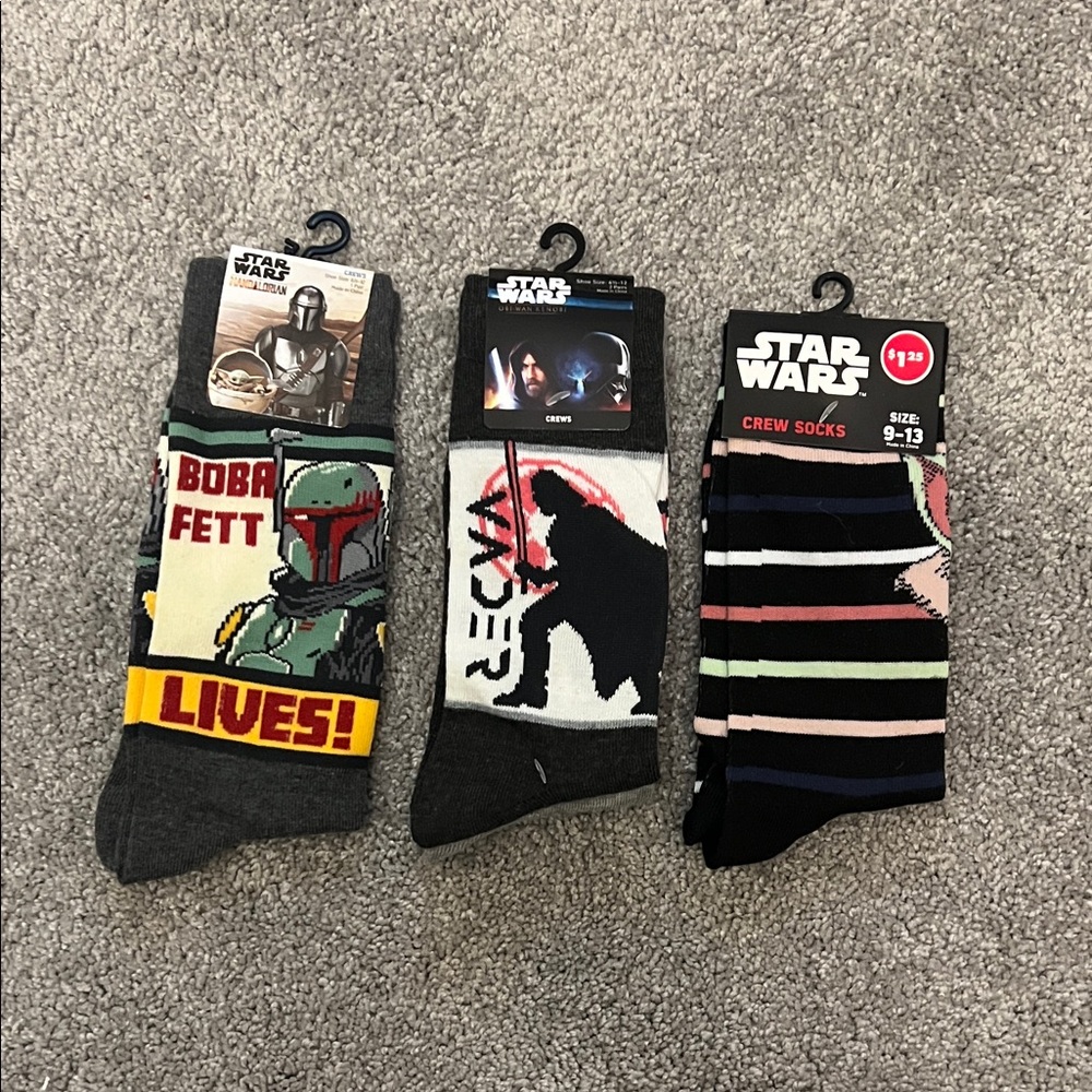 NWT 4 pairs Star Wars socks